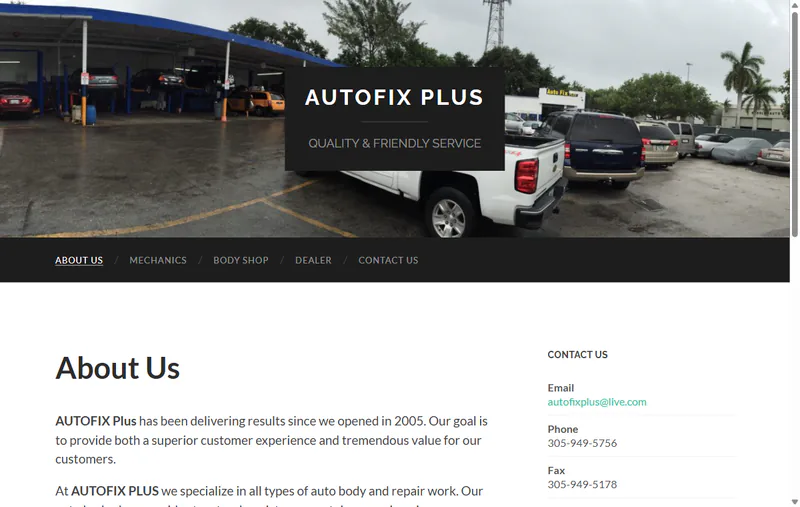 AutoFix Plus website before the RelayLaunch launch.